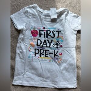 The Children's Place White First Day of Pre-K Tee